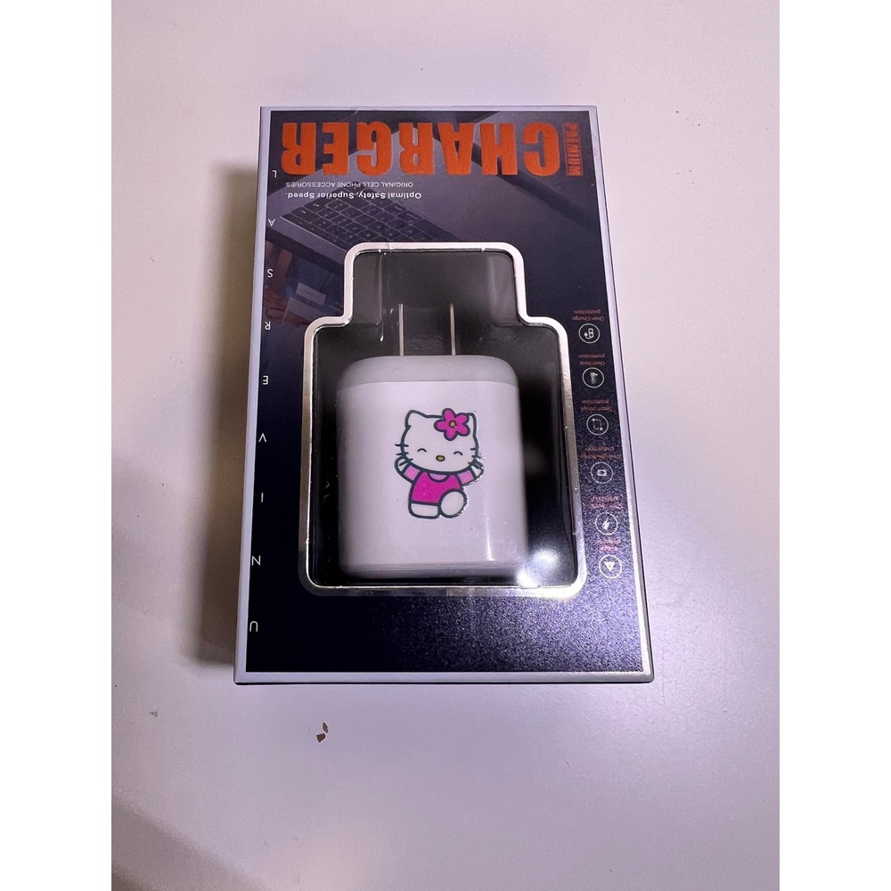 Universal‎ Hello Kitty USB Wall Charger White Kawaii Travel Adapter Sanrio Style